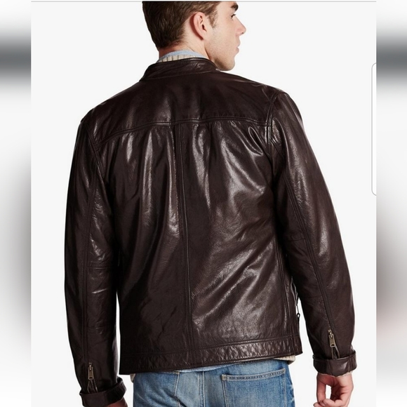 Lucky Brand The Ace Leather Jacket - Picture 3 of 11